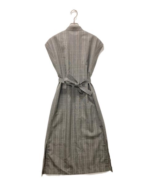AURALEE（オーラリー）AURALEE (オーラリー) SUMMER WOOL GLEN CHECK ONE-PIECE/サマーウール グレンチェックワンピース グレーの古着・服飾アイテム