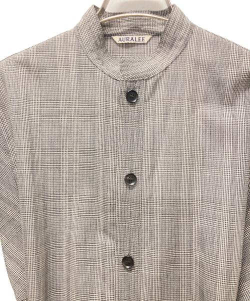 AURALEE（オーラリー）AURALEE (オーラリー) SUMMER WOOL GLEN CHECK ONE-PIECE/サマーウール グレンチェックワンピース グレーの古着・服飾アイテム