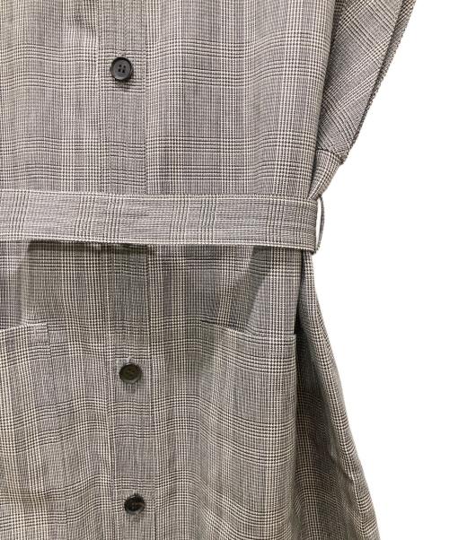 AURALEE（オーラリー）AURALEE (オーラリー) SUMMER WOOL GLEN CHECK ONE-PIECE/サマーウール グレンチェックワンピース グレーの古着・服飾アイテム