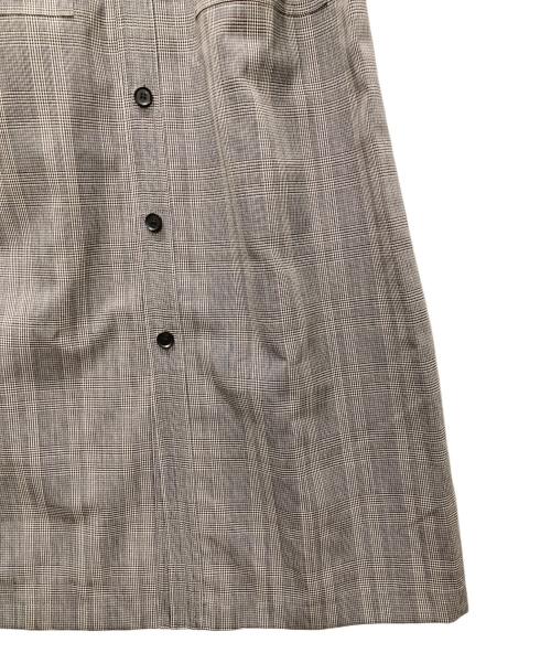 AURALEE（オーラリー）AURALEE (オーラリー) SUMMER WOOL GLEN CHECK ONE-PIECE/サマーウール グレンチェックワンピース グレーの古着・服飾アイテム