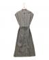 AURALEE（オーラリー）の古着「SUMMER WOOL GLEN CHECK ONE-PIECE/サマーウール グレンチェックワンピース」｜グレー
