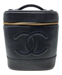 CHANEL（シャネル）の古着「ココマークキャビアスキンバニティバッグ」｜ブラック