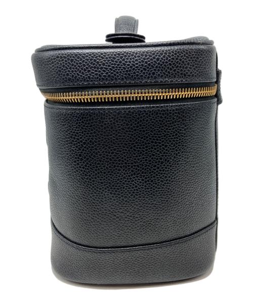 CHANEL（シャネル）CHANEL (シャネル) ココマークキャビアスキンバニティバッグ ブラックの古着・服飾アイテム