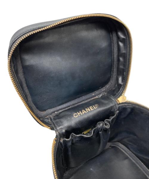 CHANEL（シャネル）CHANEL (シャネル) ココマークキャビアスキンバニティバッグ ブラックの古着・服飾アイテム
