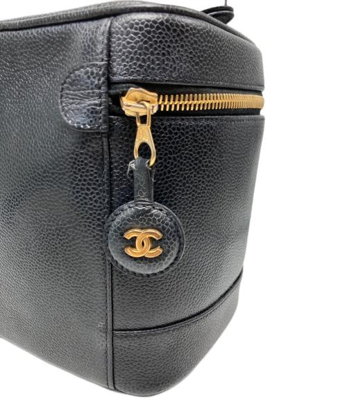 CHANEL（シャネル）CHANEL (シャネル) ココマークキャビアスキンバニティバッグ ブラックの古着・服飾アイテム