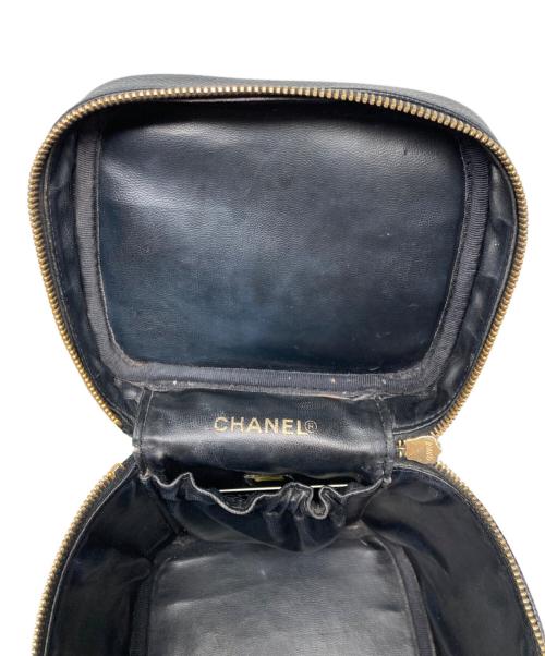 CHANEL（シャネル）CHANEL (シャネル) ココマークキャビアスキンバニティバッグ ブラックの古着・服飾アイテム