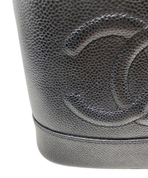 CHANEL（シャネル）CHANEL (シャネル) ココマークキャビアスキンバニティバッグ ブラックの古着・服飾アイテム