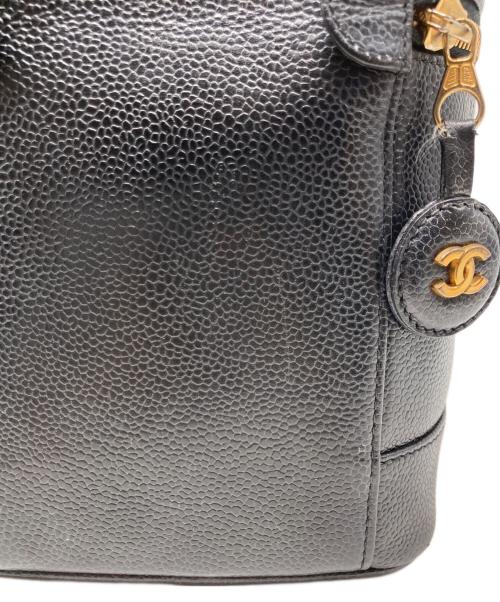 CHANEL（シャネル）CHANEL (シャネル) ココマークキャビアスキンバニティバッグ ブラックの古着・服飾アイテム