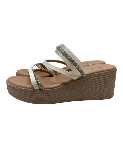 STACCATO（スタッカート）STACCATO (スタッカート) ラメサンダル ベージュ サイズ:24.5cmの古着・服飾アイテム