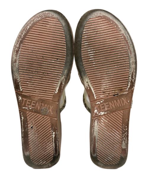 STACCATO（スタッカート）STACCATO (スタッカート) ラメサンダル ベージュ サイズ:24.5cmの古着・服飾アイテム