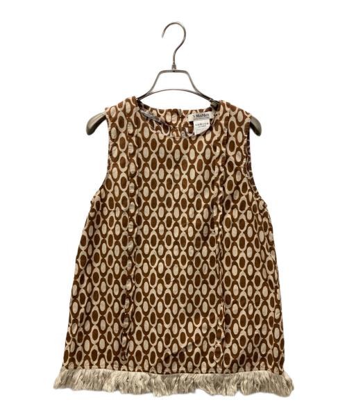 'S Max Mara（エスマックスマーラ）'S Max Mara (エスマックスマーラ) ノースリーブブラウス ブラウン サイズ:38の古着・服飾アイテム
