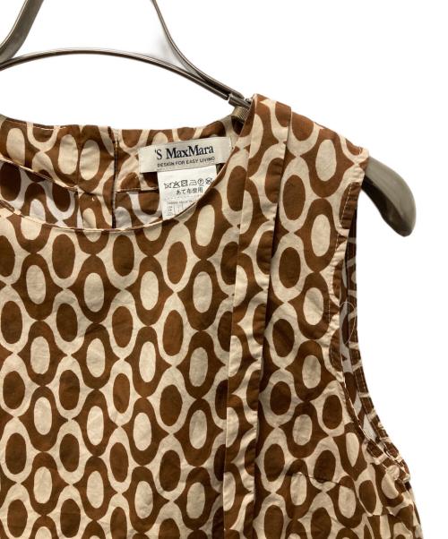 'S Max Mara（エスマックスマーラ）'S Max Mara (エスマックスマーラ) ノースリーブブラウス ブラウン サイズ:38の古着・服飾アイテム