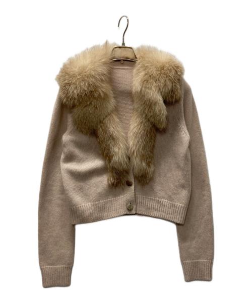 FOXEY（フォクシー）FOXEY (フォクシー) カシミヤフォックスファーカーディガン ピンク サイズ:38の古着・服飾アイテム