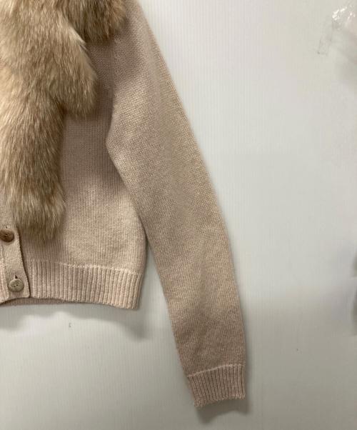 FOXEY（フォクシー）FOXEY (フォクシー) カシミヤフォックスファーカーディガン ピンク サイズ:38の古着・服飾アイテム