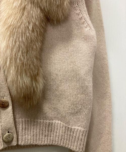 FOXEY（フォクシー）FOXEY (フォクシー) カシミヤフォックスファーカーディガン ピンク サイズ:38の古着・服飾アイテム