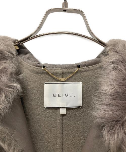 BEIGE（ベイジ）BEIGE (ベイジ) ラムレザーファーベスト グレー サイズ:4の古着・服飾アイテム