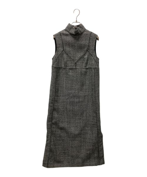 DRIES VAN NOTEN（ドリスヴァンノッテン）DRIES VAN NOTEN (ドリスヴァンノッテン) ノースリーブワンピース グレー サイズ:36の古着・服飾アイテム