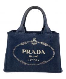 PRADA（プラダ）の古着「2WAYデニムトートバッグ」｜ネイビー