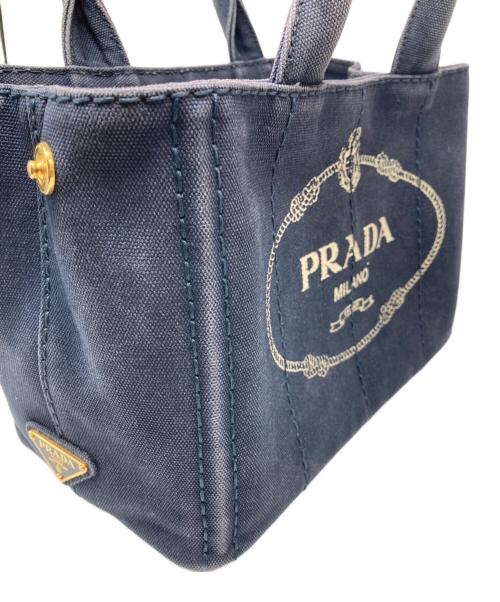 PRADA（プラダ）PRADA (プラダ) 2WAYデニムトートバッグ ネイビーの古着・服飾アイテム