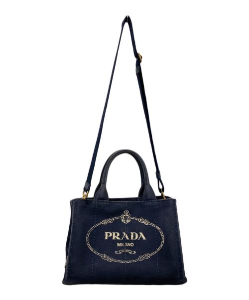 PRADA（プラダ）PRADA (プラダ) 2WAYデニムトートバッグ ネイビーの古着・服飾アイテム