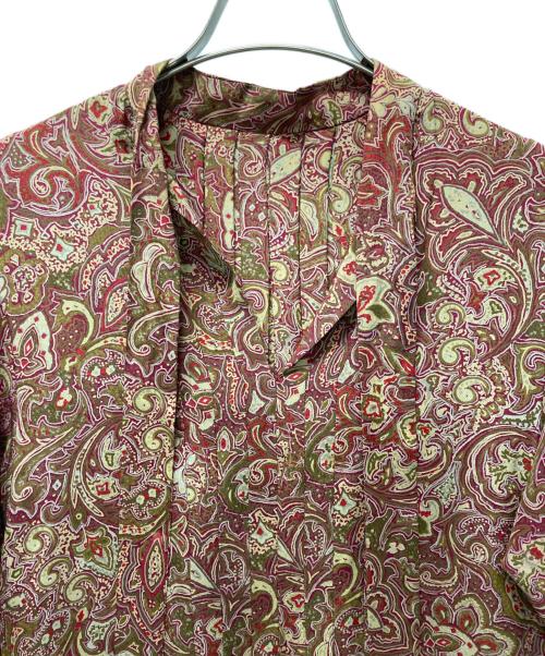 GIVENCHY（ジバンシィ）GIVENCHY (ジバンシィ) 総柄シルクワンピース レッド サイズ:8の古着・服飾アイテム