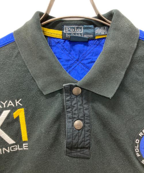 POLO RALPH LAUREN（ポロ・ラルフローレン）POLO RALPH LAUREN (ポロ・ラルフローレン) ポロシャツ ブラック×ホワイト サイズ:XLの古着・服飾アイテム