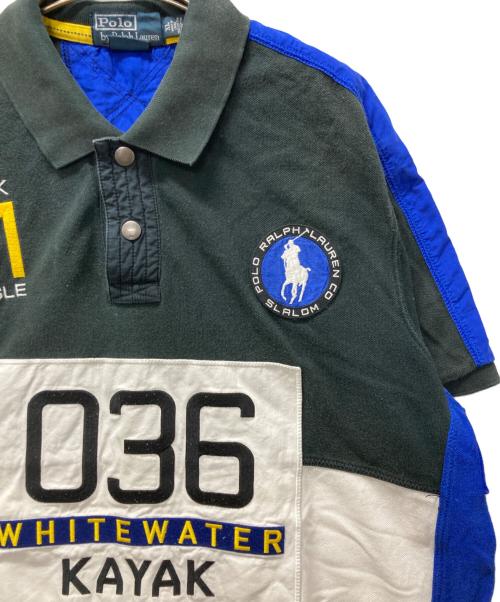 POLO RALPH LAUREN（ポロ・ラルフローレン）POLO RALPH LAUREN (ポロ・ラルフローレン) ポロシャツ ブラック×ホワイト サイズ:XLの古着・服飾アイテム