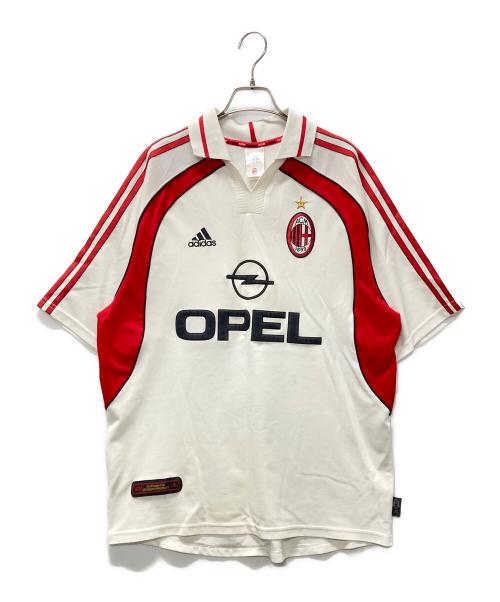 adidas（アディダス）adidas (アディダス) 00'sACミラン アウェイユニフォーム ホワイト×レッド サイズ:2XLの古着・服飾アイテム