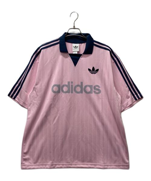 adidas Originals（アディダスオリジナル）adidas Originals (アディダスオリジナル) 襟付きゴーリートップ ピンク サイズ:XLの古着・服飾アイテム
