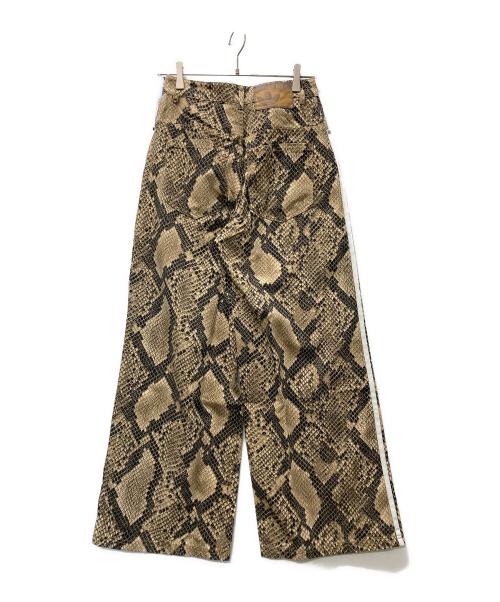adidas Originals（アディダスオリジナル）adidas Originals (アディダスオリジナル) スネークプリント デニム ルーズ パンツ ベージュ サイズ:L 未使用品の古着・服飾アイテム