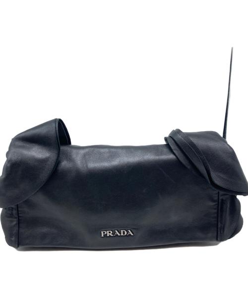PRADA（プラダ）PRADA (プラダ) チェーンハンドバッグ ブラックの古着・服飾アイテム
