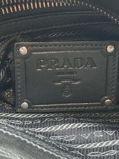 PRADA（プラダ）PRADA (プラダ) チェーンハンドバッグ ブラックの古着・服飾アイテム