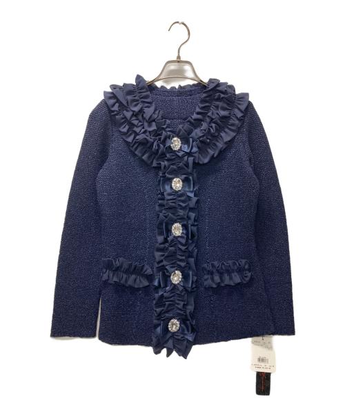 NOKO OHNO（ノコ オーノ）NOKO OHNO (ノコ オーノ) プリーツカーディガン ネイビー サイズ:40 未使用品の古着・服飾アイテム