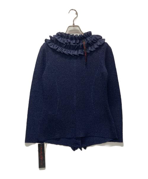 NOKO OHNO（ノコ オーノ）NOKO OHNO (ノコ オーノ) プリーツカーディガン ネイビー サイズ:40 未使用品の古着・服飾アイテム