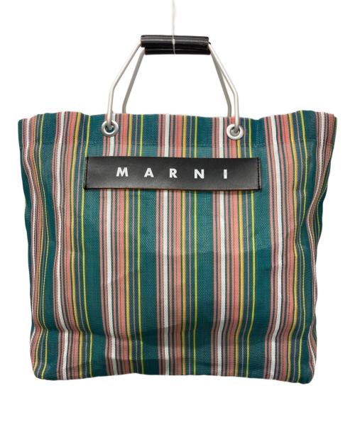 MARNI（マルニ）MARNI (マルニ) マーケット トートバッグ グリーン×ピンクの古着・服飾アイテム