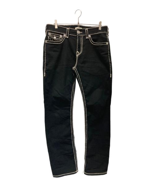 TRUE RELIGION（トゥルー レリジョン）TRUE RELIGION (トゥルー レリジョン) RICKY SUPER T STRAIGHT JEAN ブラック サイズ:33の古着・服飾アイテム