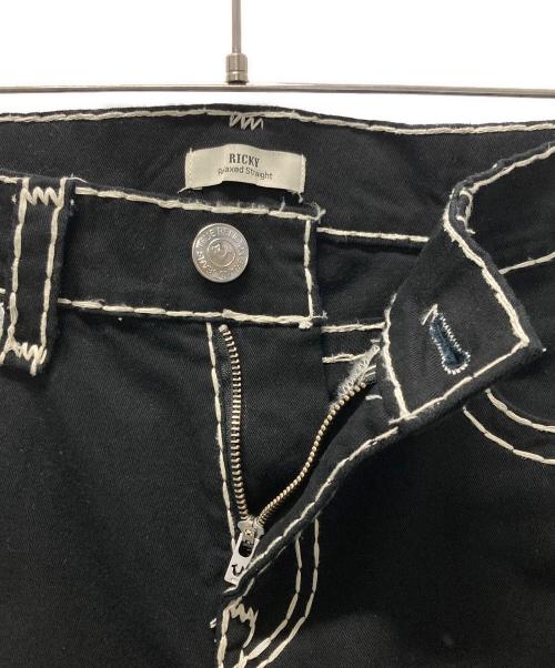 TRUE RELIGION（トゥルー レリジョン）TRUE RELIGION (トゥルー レリジョン) RICKY SUPER T STRAIGHT JEAN ブラック サイズ:33の古着・服飾アイテム