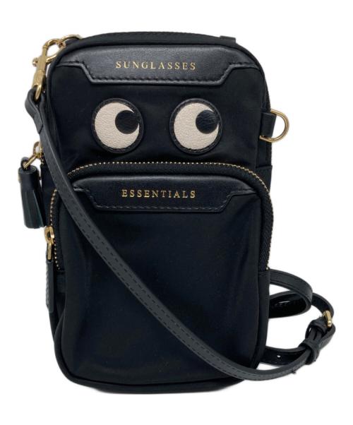 ANYA HINDMARCH（アニヤ・ハインドマーチ）ANYA HINDMARCH (アニヤ・ハインドマーチ) EYES ESSENTIALS クロスボディ バッグ ブラックの古着・服飾アイテム