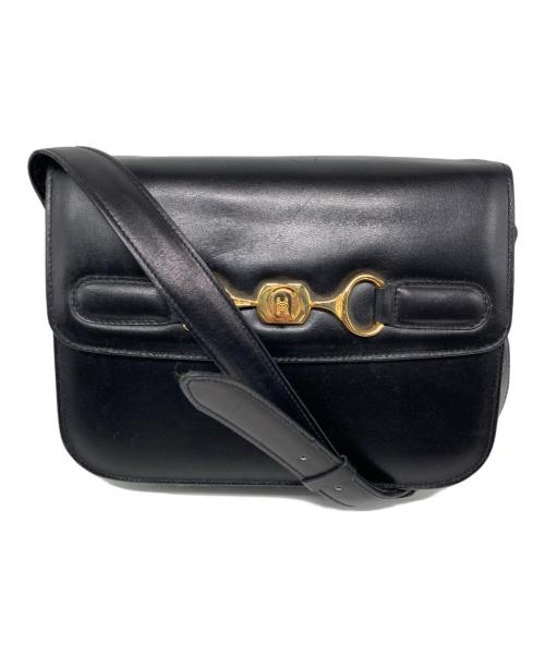 CELINE（セリーヌ）CELINE (セリーヌ) マカダム金具ショルダーバッグ ブラックの古着・服飾アイテム