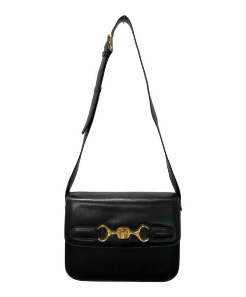 CELINE（セリーヌ）CELINE (セリーヌ) マカダム金具ショルダーバッグ ブラックの古着・服飾アイテム
