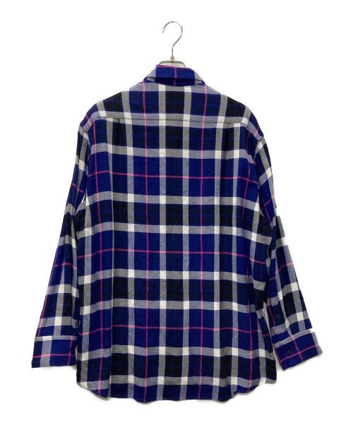 LAD MUSICIAN（ラッドミュージシャン）LAD MUSICIAN (ラッドミュージシャン) レーヨンチェックシャツ ブルー サイズ:44の古着・服飾アイテム