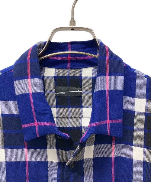 LAD MUSICIAN（ラッドミュージシャン）LAD MUSICIAN (ラッドミュージシャン) レーヨンチェックシャツ ブルー サイズ:44の古着・服飾アイテム