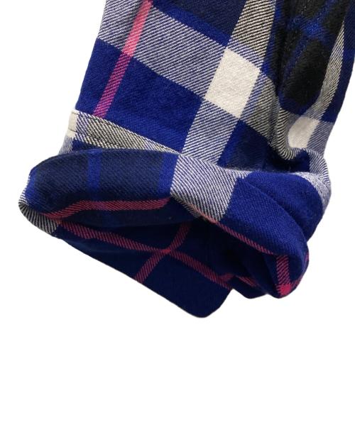 LAD MUSICIAN（ラッドミュージシャン）LAD MUSICIAN (ラッドミュージシャン) レーヨンチェックシャツ ブルー サイズ:44の古着・服飾アイテム
