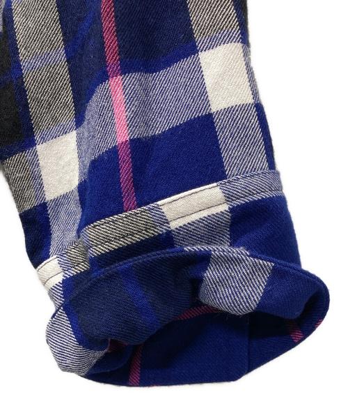 LAD MUSICIAN（ラッドミュージシャン）LAD MUSICIAN (ラッドミュージシャン) レーヨンチェックシャツ ブルー サイズ:44の古着・服飾アイテム