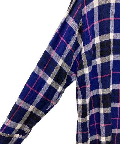 LAD MUSICIAN（ラッドミュージシャン）LAD MUSICIAN (ラッドミュージシャン) レーヨンチェックシャツ ブルー サイズ:44の古着・服飾アイテム