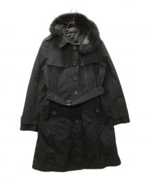 BURBERRY LONDON（バーバリーロンドン）の古着「フォックスファーダウンライナー付トレンチコート」｜ブラック