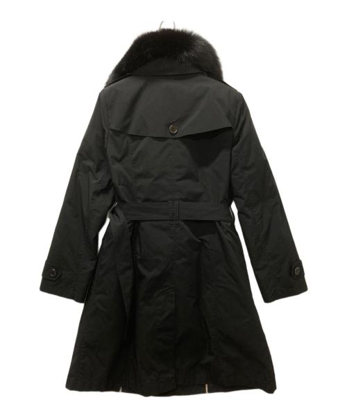 BURBERRY LONDON（バーバリーロンドン）BURBERRY LONDON (バーバリーロンドン) フォックスファーダウンライナー付トレンチコート ブラック サイズ:40の古着・服飾アイテム