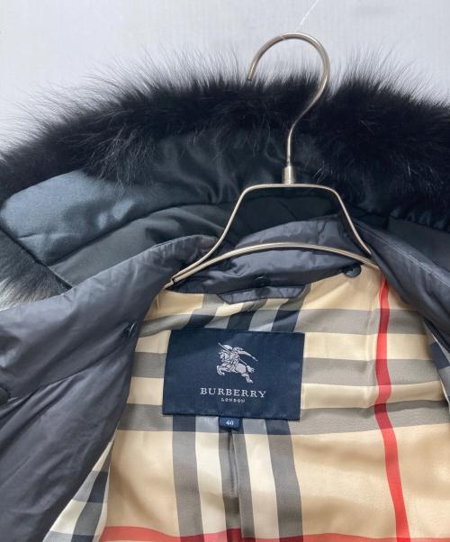 BURBERRY LONDON（バーバリーロンドン）BURBERRY LONDON (バーバリーロンドン) フォックスファーダウンライナー付トレンチコート ブラック サイズ:40の古着・服飾アイテム