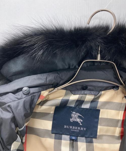 BURBERRY LONDON（バーバリーロンドン）BURBERRY LONDON (バーバリーロンドン) フォックスファーダウンライナー付トレンチコート ブラック サイズ:40の古着・服飾アイテム