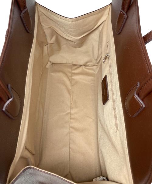 MONOROW（モノロウ）MONOROW (モノロウ) BLANC LARGE BURGUNDY BROWN/トートバッグ ブラウンの古着・服飾アイテム